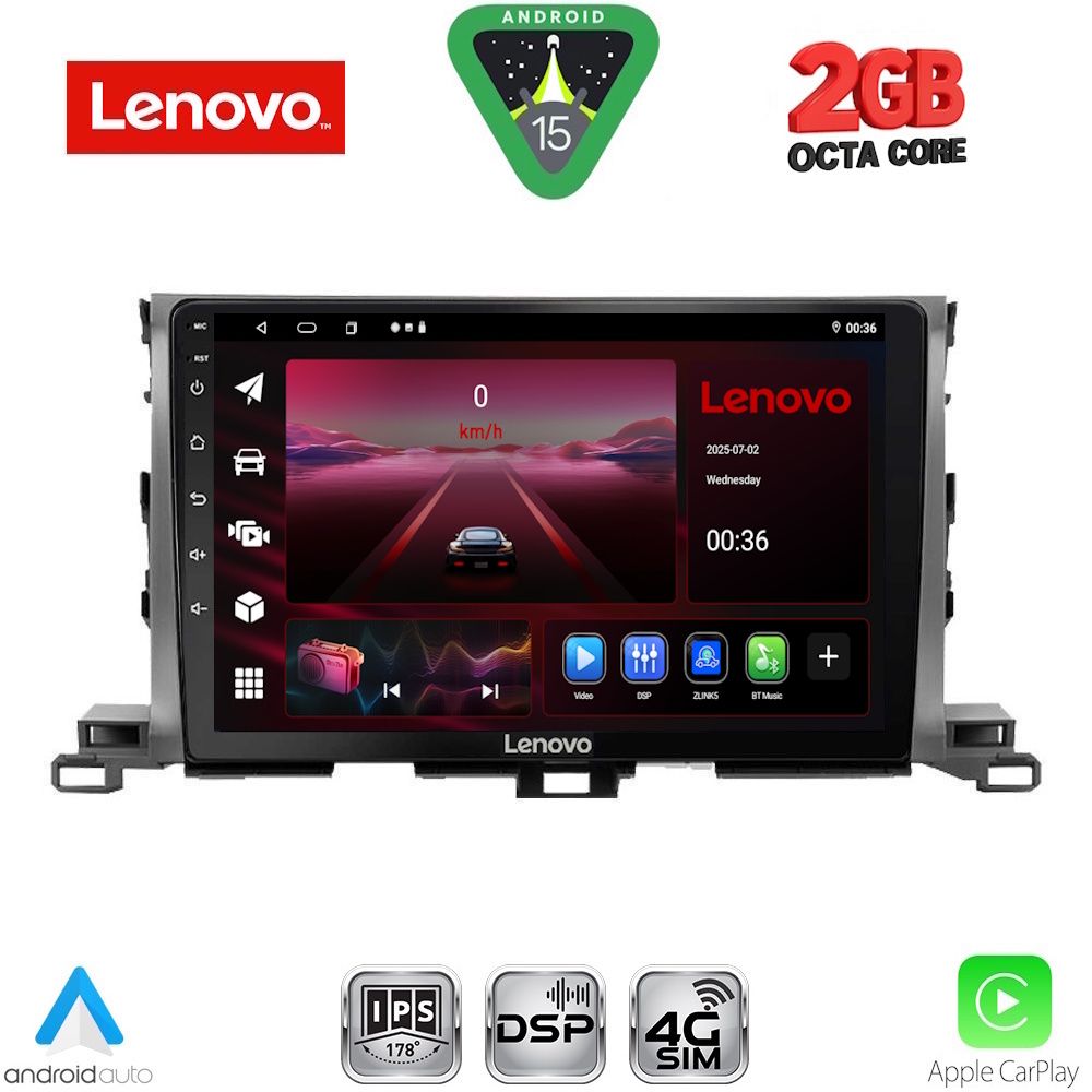 LVF5700_15_ LENOVO LVF 5700_CPA (10inc) MULTIMEDIA TABLET for TOYOTA HIGHLANDER mod. 2014-2019 - Image 1