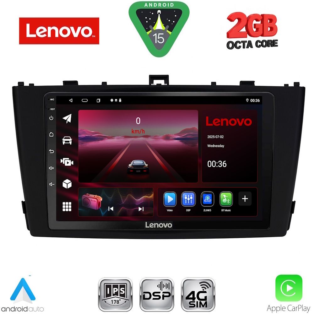 LVF5705BL_15_ LENOVO LVF 5705BL_CPA (9inc) MULTIMEDIA TABLET for TOYOTA AVENSIS (T27) mod. 2009-2015 (BLACK) - Image 1