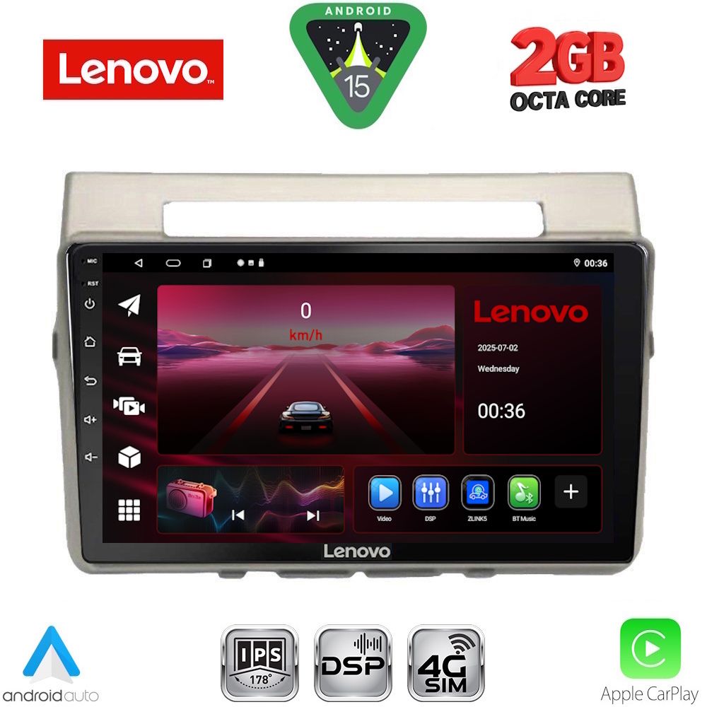 LVF5711_15_ LENOVO LVF 5711B_CPA (9inc) MULTIMEDIA TABLET for TOYOTA COROLLA VERSO mod. 2004-2009 - Image 1
