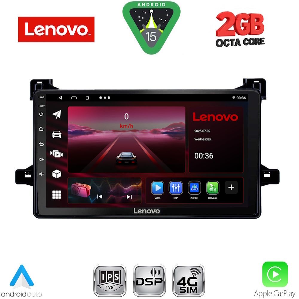 LVF5727_15_ LENOVO LVF 5727_CPA (9inc) MULTIMEDIA TABLET for TOYOTA PRIUS mod. 2016-2020 - Image 1