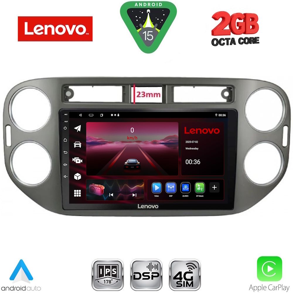 LVF5760GR_15_ LENOVO LVF 5760GR_CPA (9inc) MULTIMEDIA TABLET for VW TIGUAN mod. 2011-2016 (GREY) - Image 1