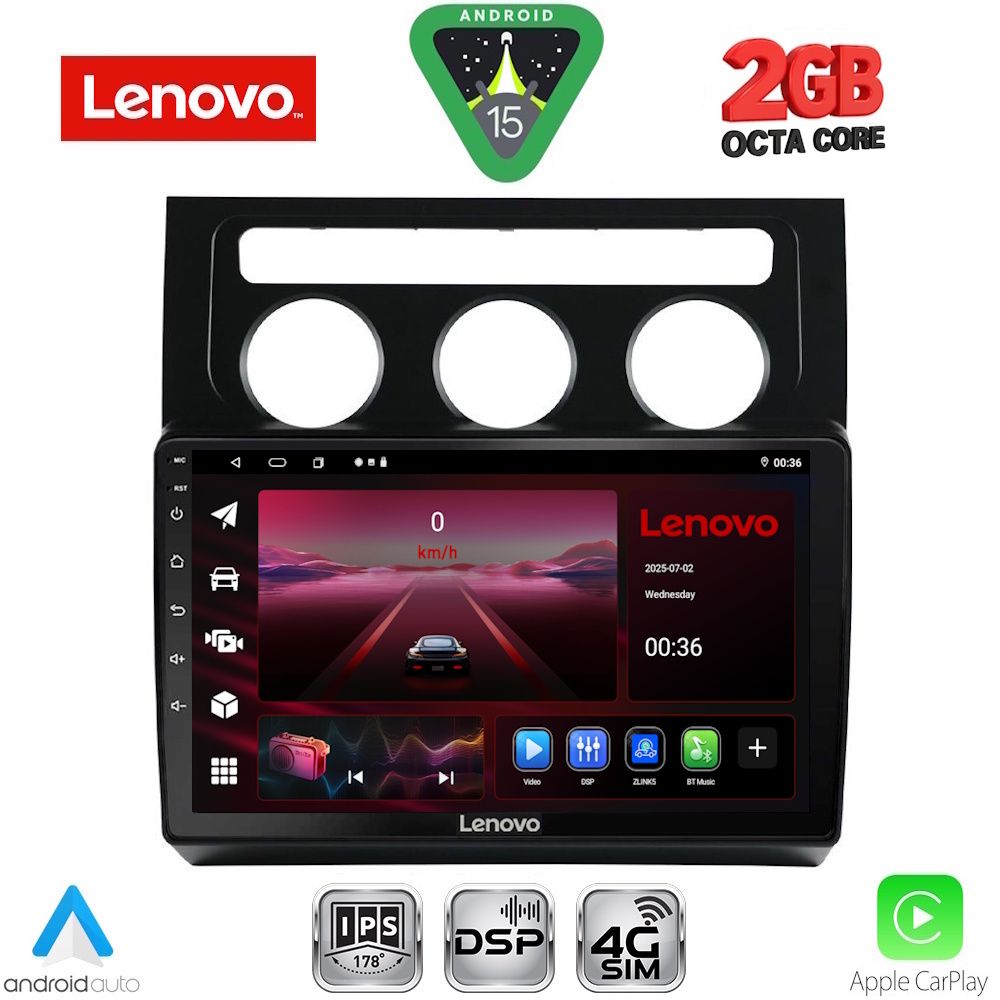 LVF5767CL_15_ LENOVO LVF 5767_CPA CLIMA (10inc) MULTIMEDIA TABLET for VW TOURAN mod. 2003-2010 - Image 1