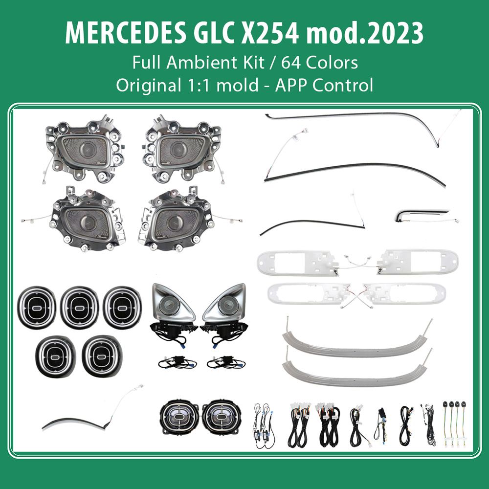 MERCEDES_GLC_2023_Ambient_Full_Kit_01 DIQ AMBIENT 8173 BJE6 - BENZ GLC (X254) (Digital iQ Ambient Light for Mercedes GLC (X254) mod. 2023+ FULLKIT ) - Image 1