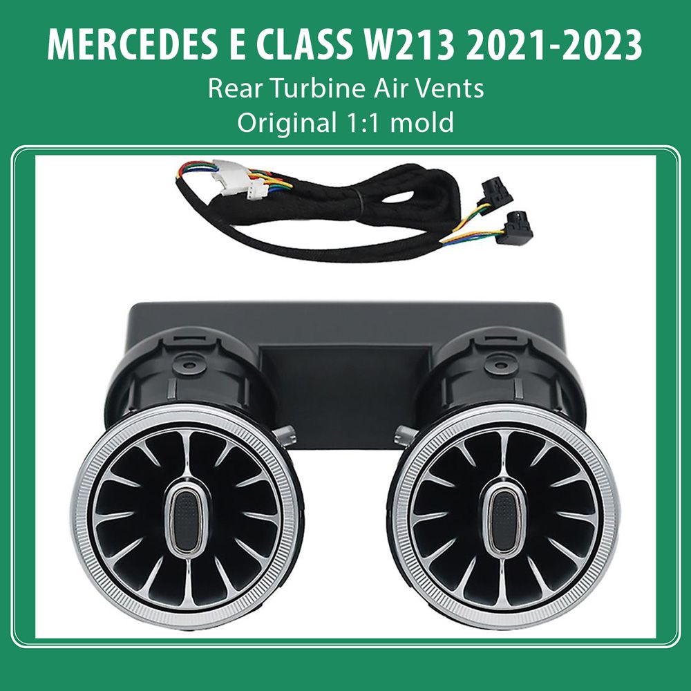 Mercedes_E_W213_2021-23_rear_airvents_ DIQ AMBIENT 8176 IB - REAR AIRVENTS for MERCEDES E (W213) (Digital iQ Rear Turbine Air Vent Ambient Light Kit MERCEDES E (W213) mod. 2020-2023) - Image 1