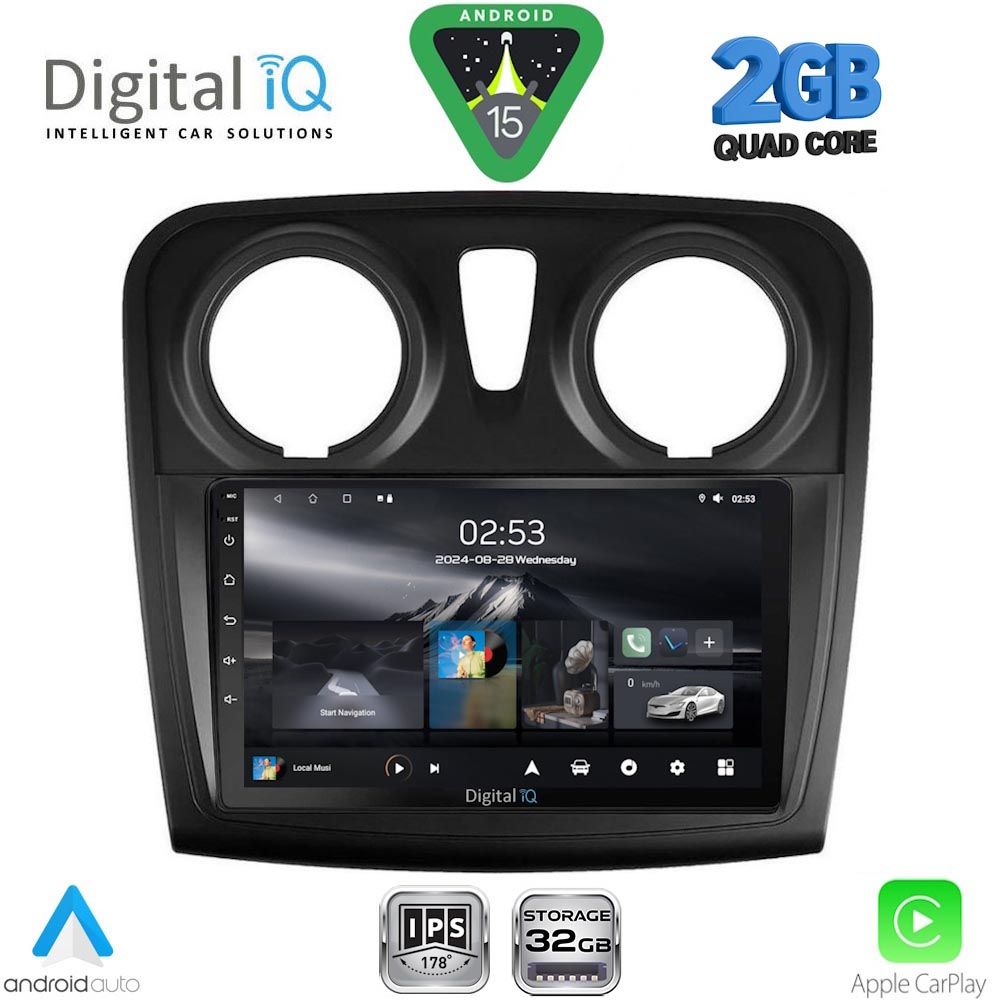 RSD1108_15 DIGITAL IQ RSD 1108RD_CPA (9inc) MULTIMEDIA TABLET for DACIA LOGAN – SANDERO mod. 2012-2019 - Image 1