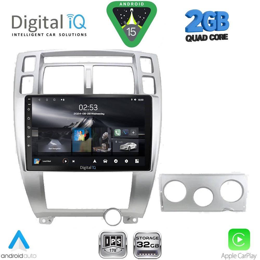 RSD1241SL_15 DIGITAL IQ RSD 1241SL_CPA (10inc) MULTIMEDIA TABLET for HYUNDAI TUCSON mod. 2004-2010 (SILVER) - Image 1