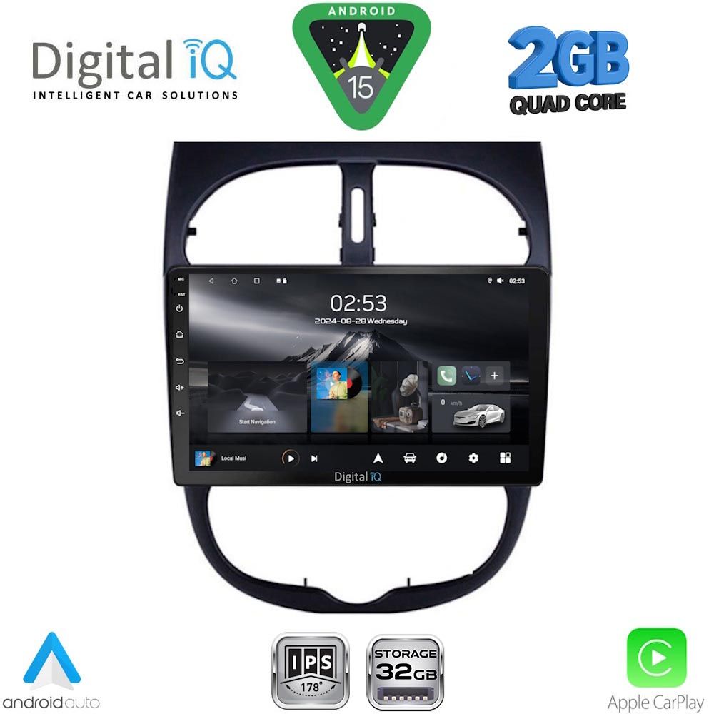 RSD1506_15 DIGITAL IQ RSD 1506_CPA (9inc) MULTIMEDIA TABLET for PEUGEOT 206 mod. 1998-2006 - Image 1