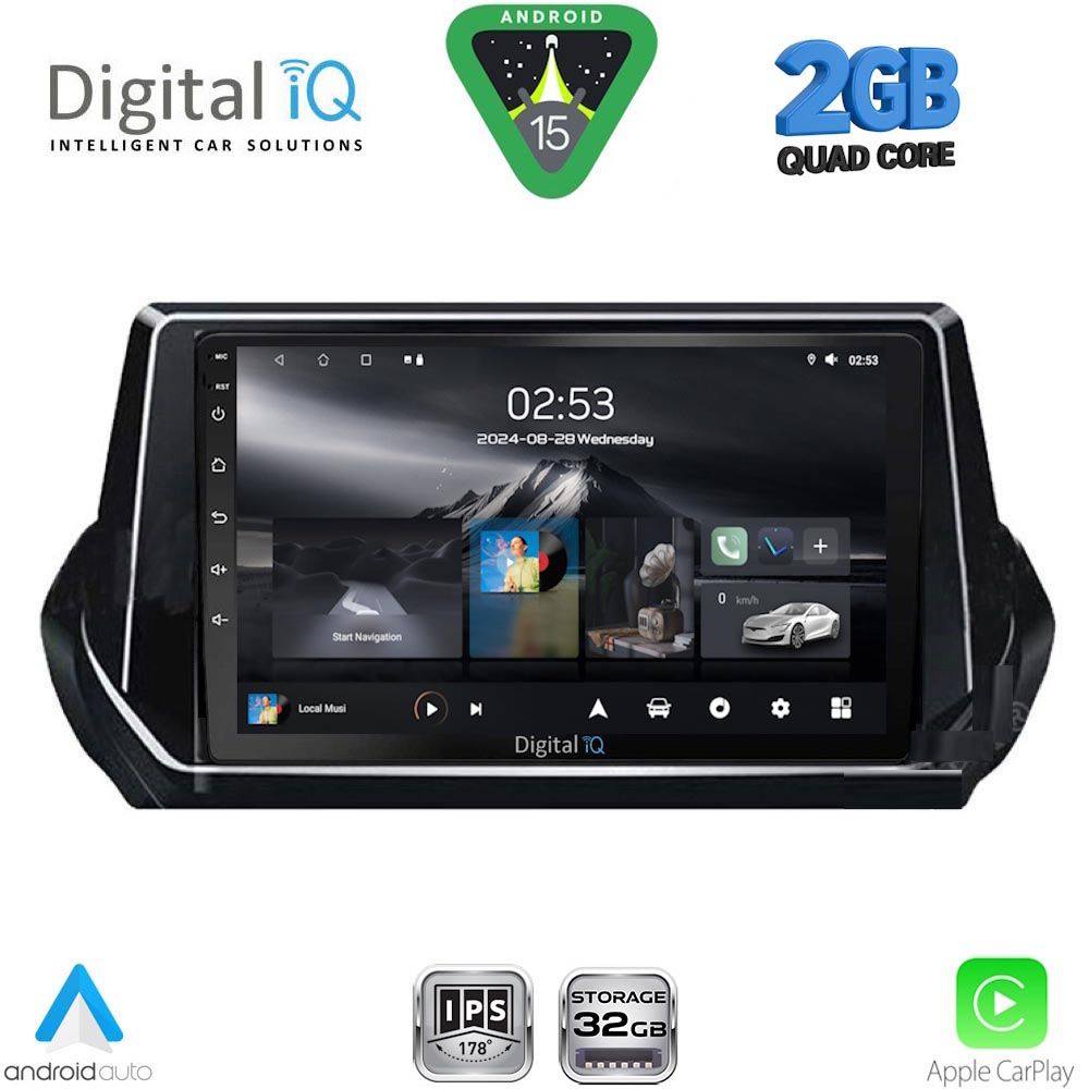 RSD1509_15 DIGITAL IQ RSD 1509_CPA (9inc) MULTIMEDIA TABLET for PEUGEOT 208 - 2008 mod. 2021-2026 - Image 1