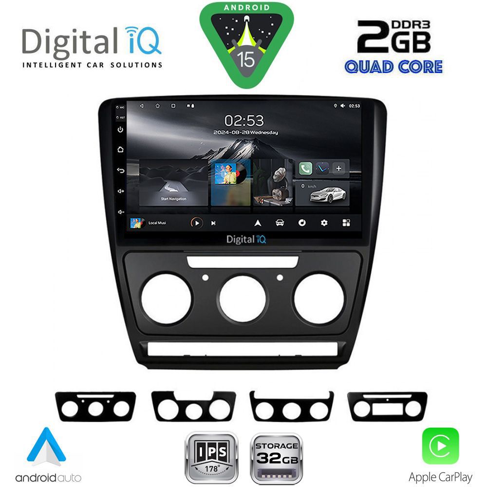 RSD1595BL_15-1 DIGITAL IQ RSD 1595BL_CPA (10inc) MULTIMEDIA TABLET for SKODA OCTAVIA 5 mod. 2005-2012 (BLACK) - Image 1