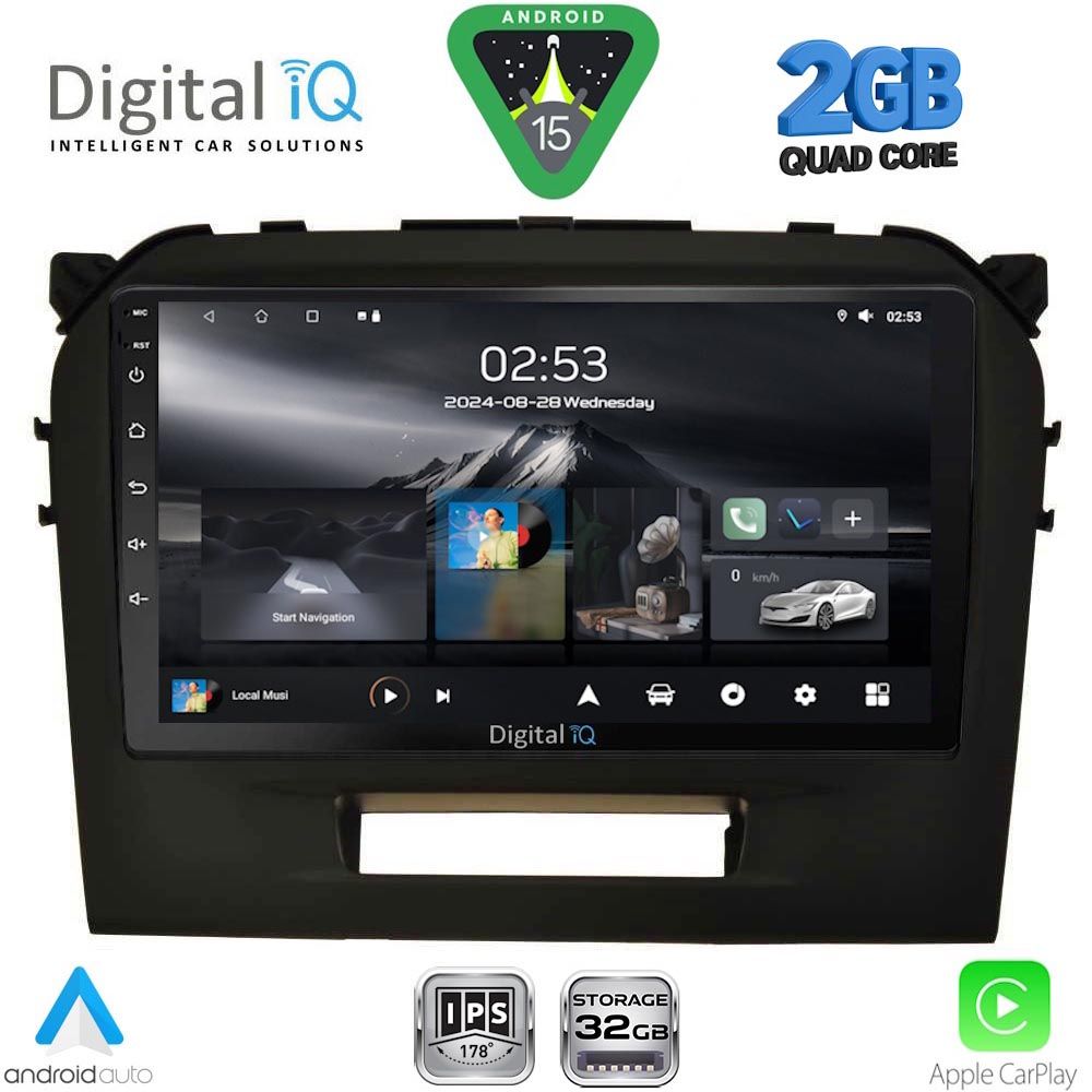 RSD1697_15 DIGITAL IQ RSD 1697BL_CPA (9inc) MULTIMEDIA TABLET for SUZUKI VITARA mod. 2016-2025 (BLACK) - Image 1