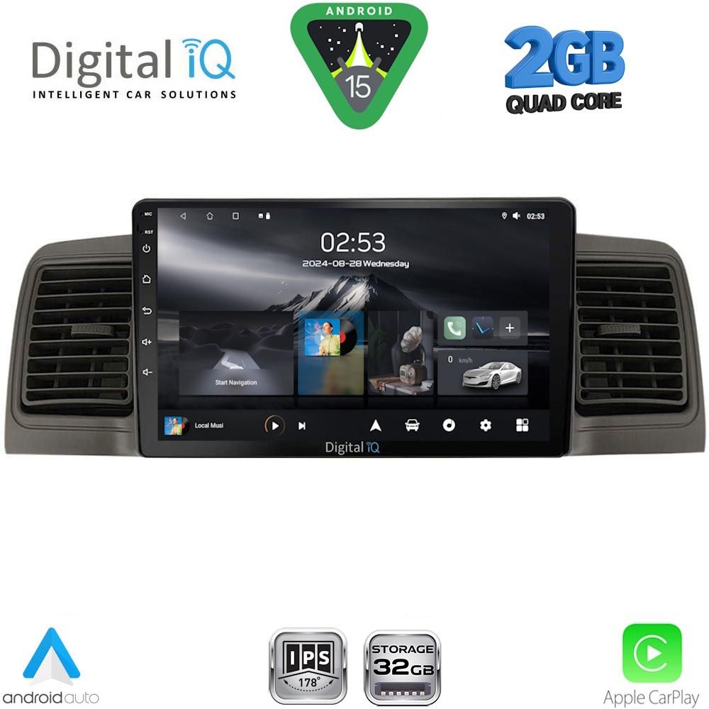 RSD1712_15 DIGITAL IQ RSD 1712BL_CPA (9inc) MULTIMEDIA TABLET for TOYOTA COROLLA mod. 2001-2006 (BLACK) - Image 1
