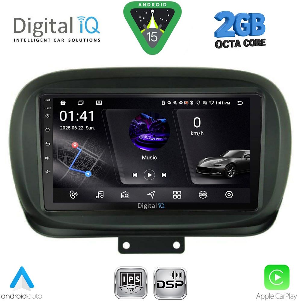 RSF4134_15 DIGITAL IQ RSF 4134_CPA (9inc) MULTIMEDIA TABLET for FIAT 500Χ mod. 2014-2024 - Image 1