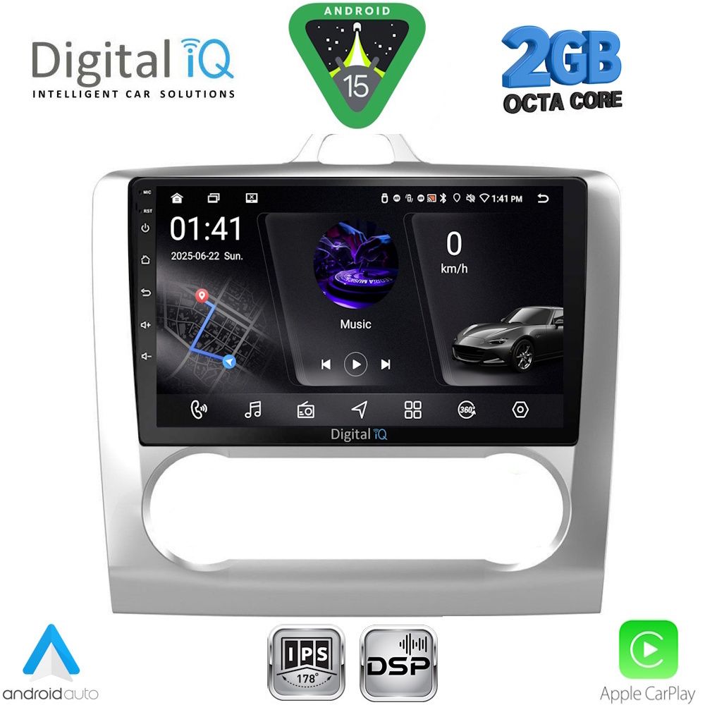 RSF4156CL_15 DIGITAL IQ RSF 4156SL_CPA CLIMA (9inc) MULTIMEDIA TABLET for FORD FOCUS mod. 2005-2012 (SILVER) - Image 1