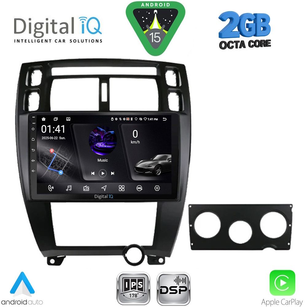 RSF4241BL_15 DIGITAL IQ RSF 4241BL_CPA (10inc) MULTIMEDIA TABLET for HYUNDAI TUCSON mod. 2004-2010 (BLACK) - Image 1
