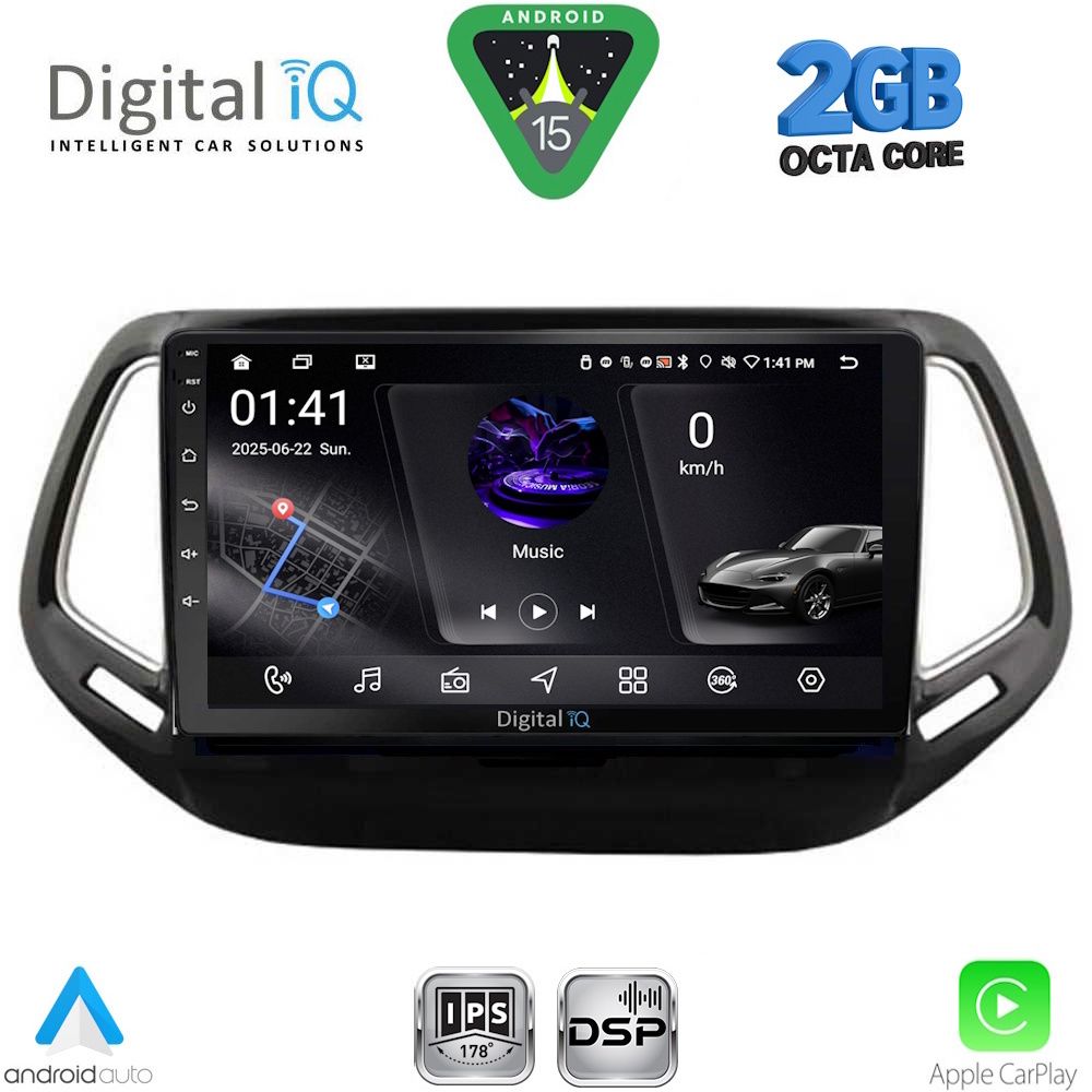 RSF4278_15 DIGITAL IQ RSF 4278_CPA (10inc) MULTIMEDIA TABLET for JEEP COMPASS mod. 2016-2021 - Image 1