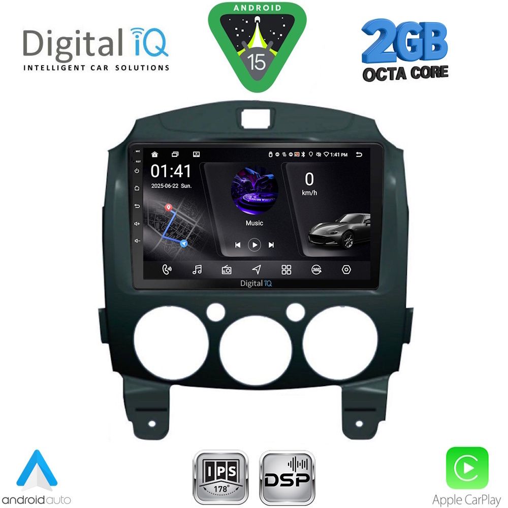 RSF4361_15 DIGITAL IQ RSF 4361_CPA (9inc) MULTIMEDIA TABLET for MAZDA 2 mod. 2007-2014 - Image 1