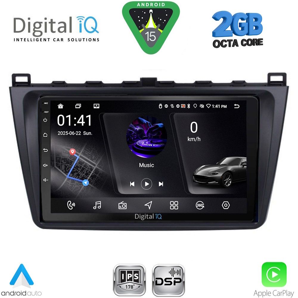 RSF4377_15 DIGITAL IQ RSF 4377_CPA (9inc) MULTIMEDIA TABLET for MAZDA 6 mod. 2008-2012 - Image 1