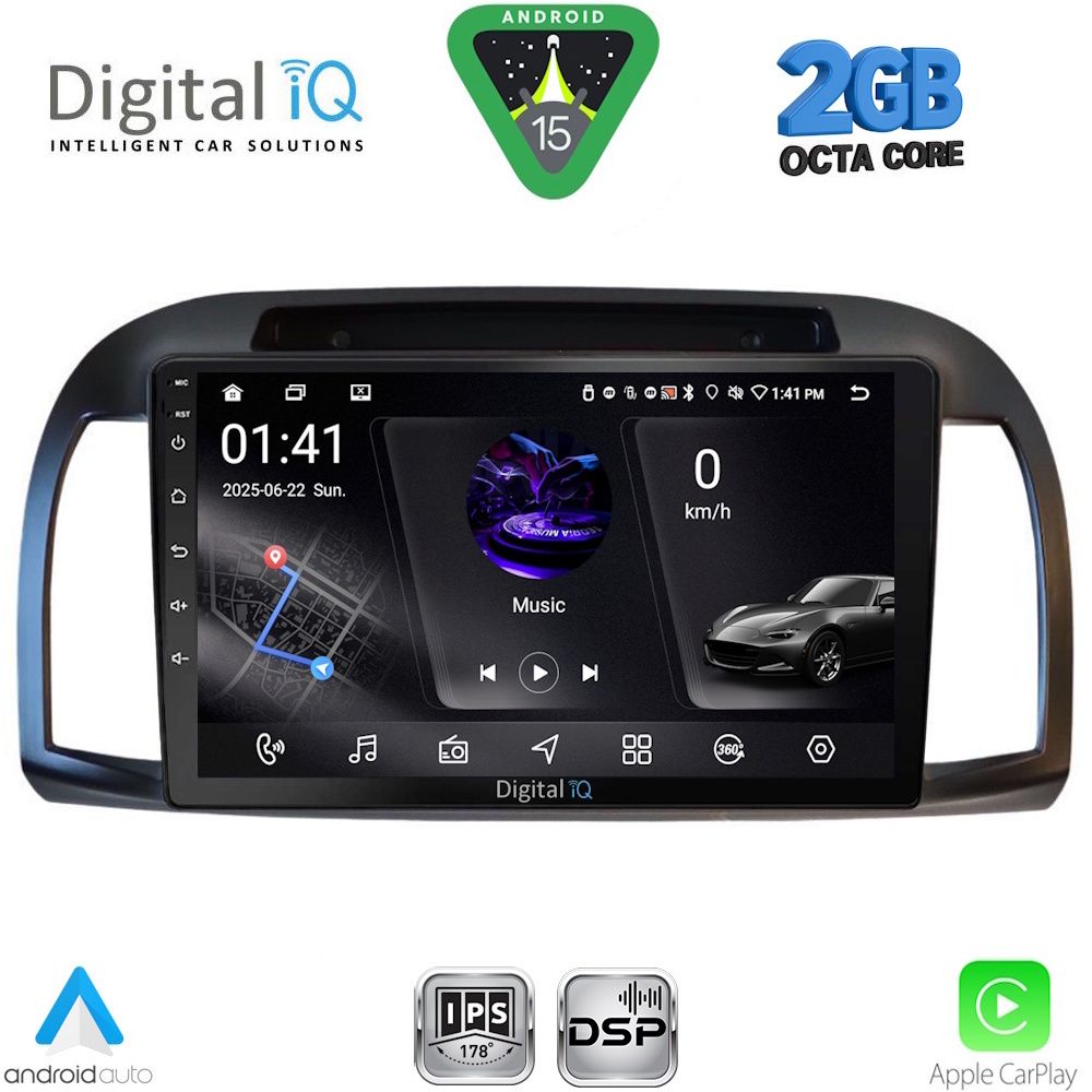 RSF4457BL_15 DIGITAL IQ RSF 4457BL_CPA (9inc) MULTIMEDIA TABLET for NISSAN MICRA K12 mod. 2002-2010 (BLACK) - Image 1