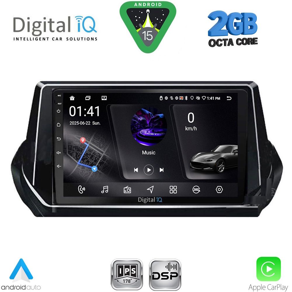 RSF4509_15 DIGITAL IQ RSF 4509_CPA (9inc) MULTIMEDIA TABLET for PEUGEOT 208 – 2008 mod. 2021-2026 - Image 1