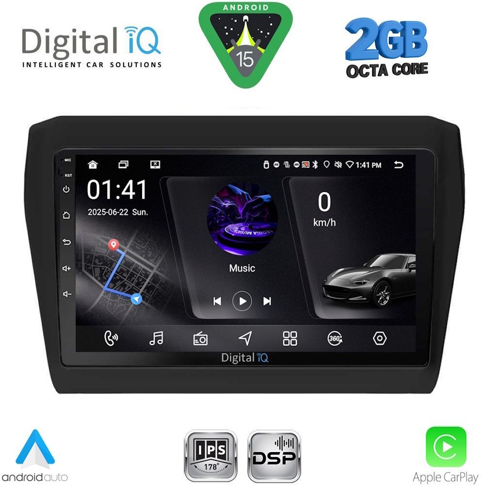 RSF4686_15 DIGITAL IQ RSF 4686_CPA (9inc) MULTIMEDIA TABLET for SUZUKI SWIFT mod. 2017-2023 - Image 1