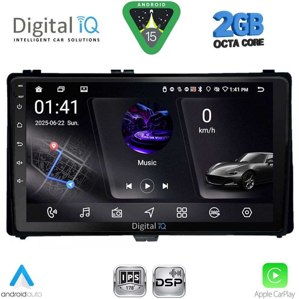 RSF4703_15 DIGITAL IQ RSF 4703A_CPA (9inc) MULTIMEDIA TABLET for TOYOTA AURIS mod. 2015-2021 – AYGO X mod. 2022-2026 – COROLLA mod. 2017-2019 - Image 1