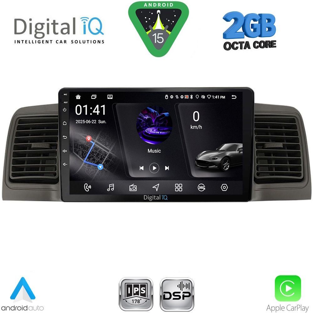RSF4712_15 DIGITAL IQ RSF 4712BL_CPA (9inc) MULTIMEDIA TABLET for TOYOTA COROLLA mod. 2001-2006 (BLACK) - Image 1