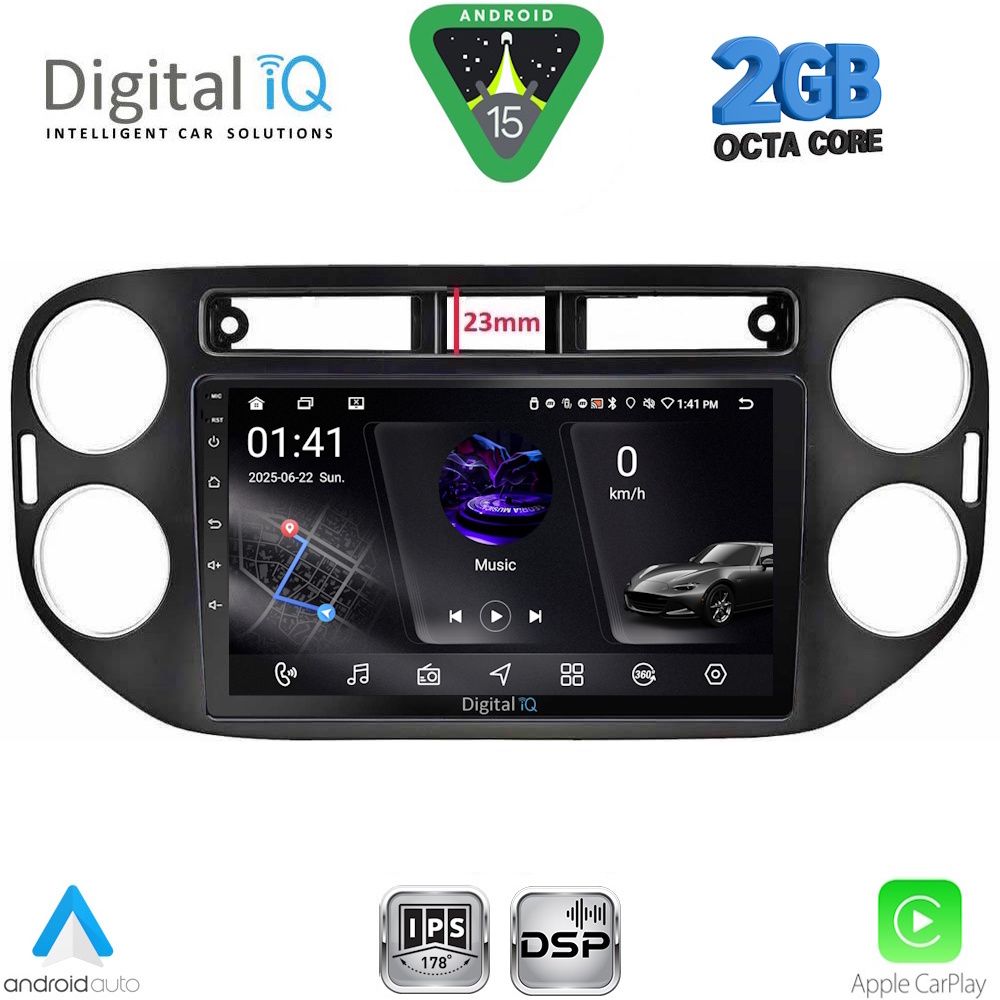 RSF4760BL_15 DIGITAL IQ RSF 4760BL_CPA (9inc) MULTIMEDIA TABLET for VW TIGUAN mod. 2011-2016 (BLACK) - Image 1