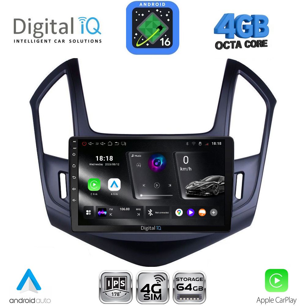 RTG6077_16 DIGITAL IQ RTG 6076B_CPA (9inc) MULTIMEDIA TABLET for CHEVROLET CRUZE mod. 2013-2015 - Image 1
