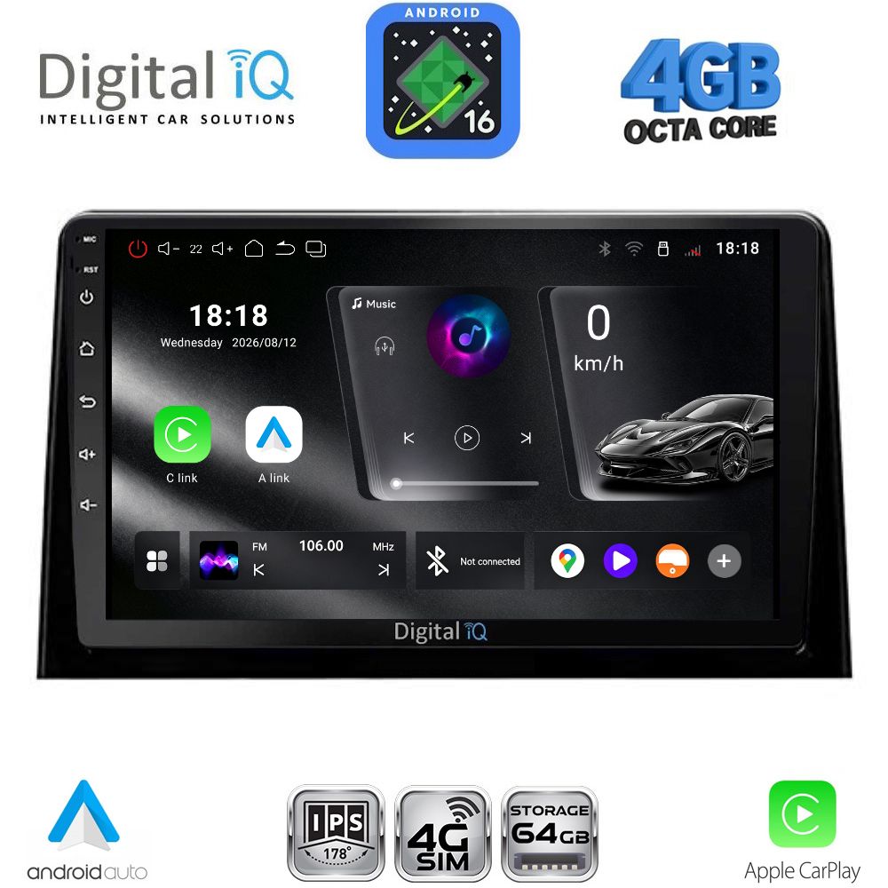 RTG6082_16 DIGITAL IQ RTG 6082_CPA (10inc) MULTIMEDIA TABLET for CITROEN BERLINGO – OPEL COMBO – PEUGEOT PARTNER – TOYOTA PROACE mod. 2018-2026 - FIAT DOBLO mod. 2022-2026 - Image 1