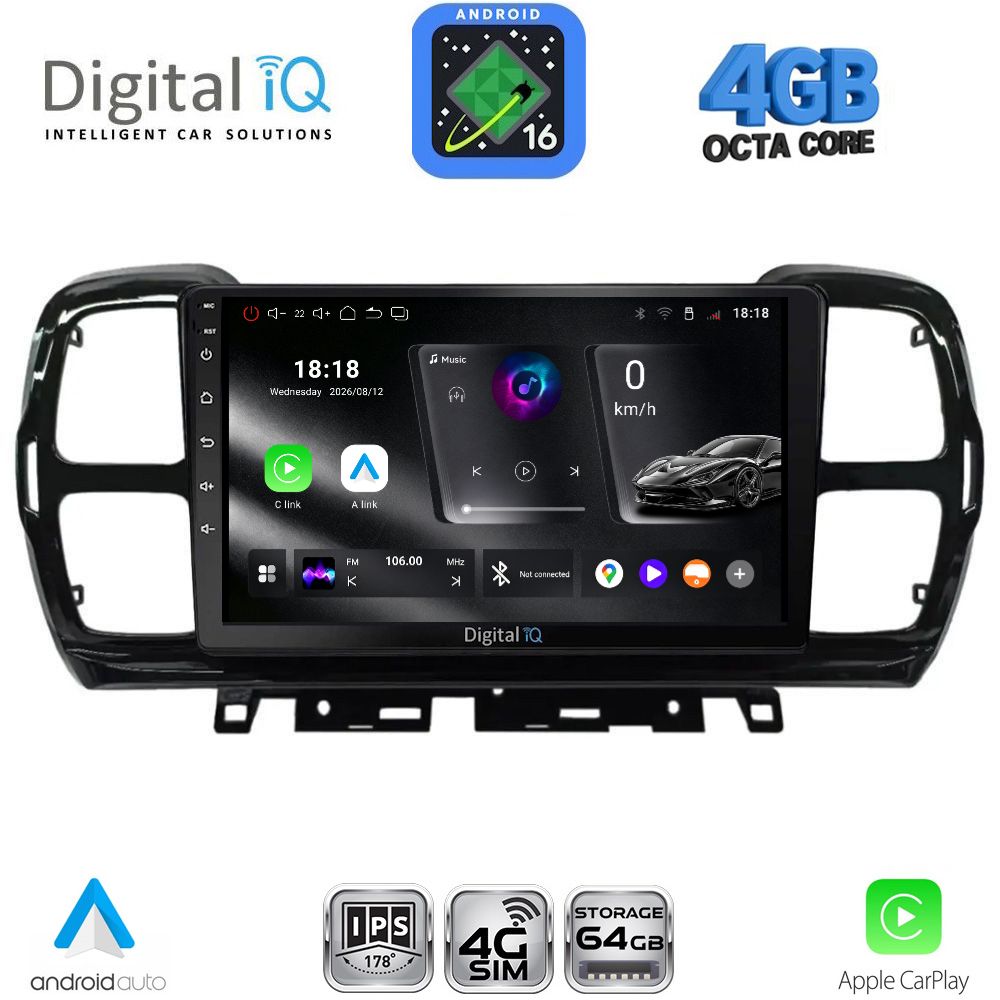 RTG6088_16 DIGITAL IQ RTG 6088_CPA (9inc) MULTIMEDIA TABLET for CITROEN C5 AIRCROSS mod. 2017-2021 - Image 1