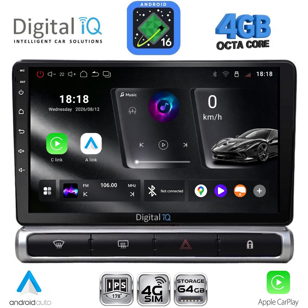 RTG6093H_16 DIGITAL IQ RTG 6093H_CPA (9inc) MULTIMEDIA TABLET for CITROEN C3 - DS3 mod. 2016-2024 High Version - Image 1