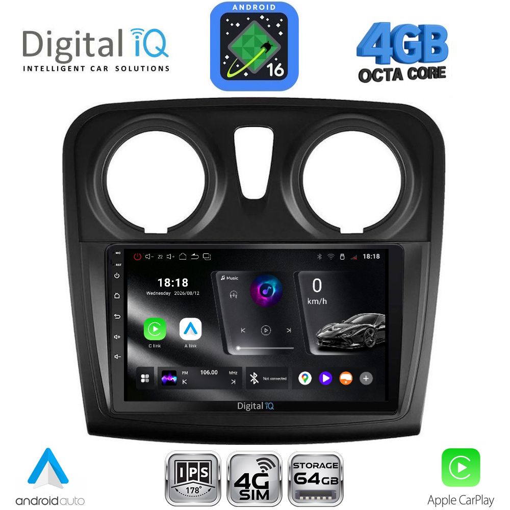 RTG6108_16 DIGITAL IQ RTG 6108_CPA (9inc) MULTIMEDIA TABLET for DACIA LOGAN – SANDERO mod. 2012-2019 - Image 1