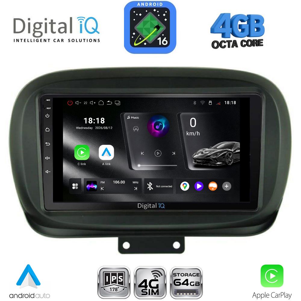 RTG6134_16 DIGITAL IQ RTG 6134_CPA (9inc) MULTIMEDIA TABLET for FIAT 500Χ mod. 2014-2024 - Image 1