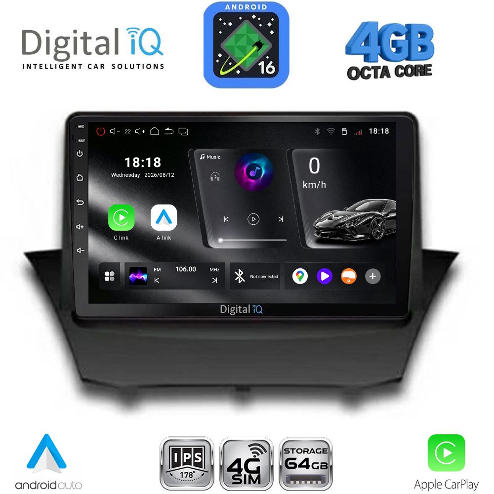 RTG6154_16 DIGITAL IQ RTG 6154A_CPA (9inc) MULTIMEDIA TABLET for FORD FIESTA mod. 2008-2017 - Image 1