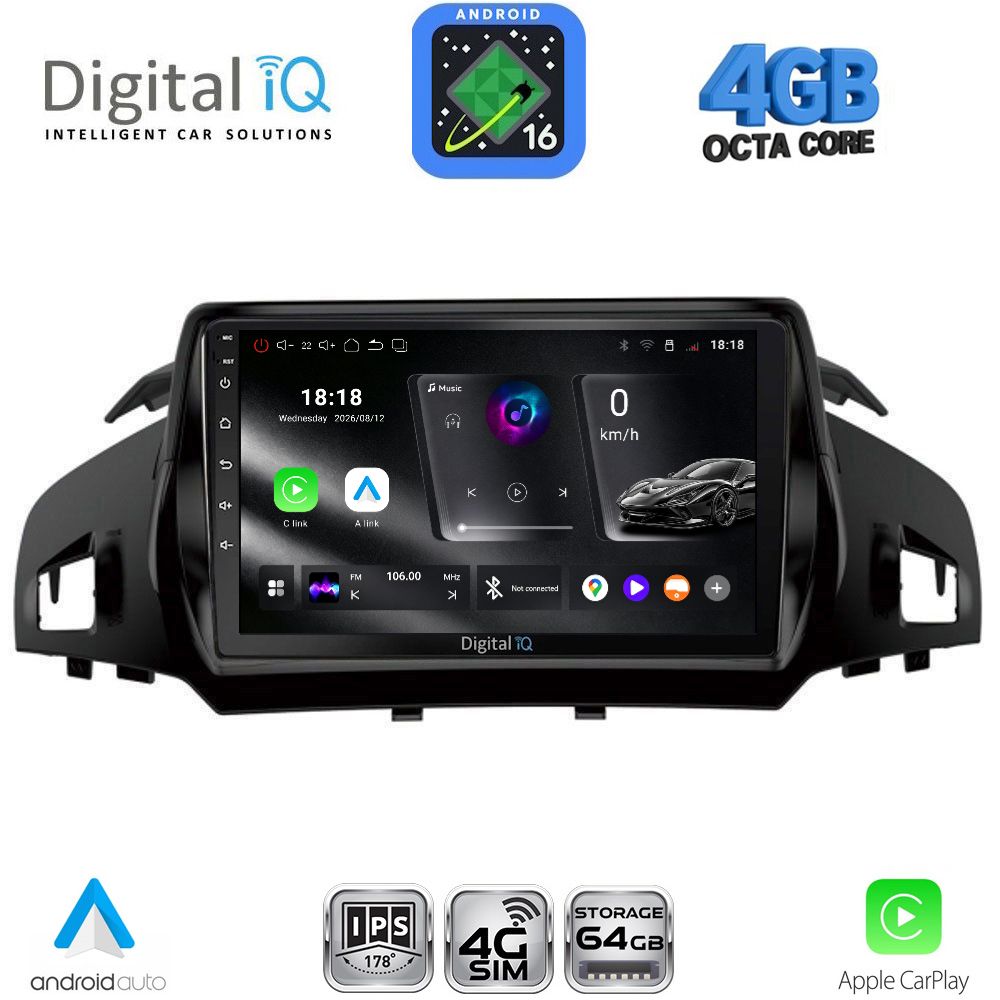 RTG6160_16 DIGITAL IQ RTG 6160_CPA (9inc) MULTIMEDIA TABLET for FORD KUGA mod. 2013-2019 – CMAX mod. 2011-2020 - Image 1