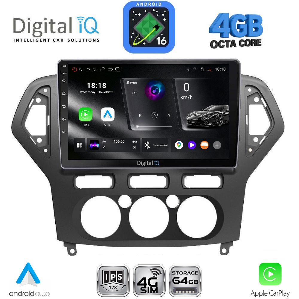 RTG6162AC_16 DIGITAL IQ RTG 6162_CPA A/C (10inc) MULTIMEDIA TABLET for FORD MONDEO mod. 2007-2011 - Image 1
