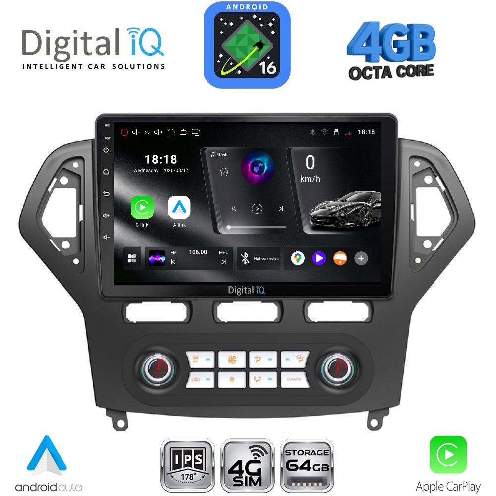 RTG6162CL_16 DIGITAL IQ RTG 6162_CPA CLIMA (10inc) MULTIMEDIA TABLET for FORD MONDEO mod. 2007-2011 - Image 1