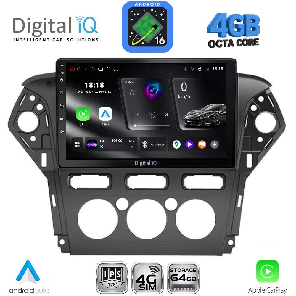 RTG6163AC_16 DIGITAL IQ RTG 6163_CPA A/C (10inc) MULTIMEDIA TABLET for FORD MONDEO mod. 2011-2013 - Image 1