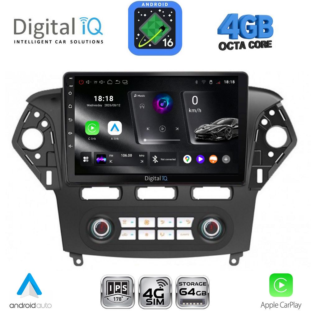 RTG6163CL_16 DIGITAL IQ RTG 6163_CPA CLIMA (10inc) MULTIMEDIA TABLET for FORD MONDEO mod. 2011-2013 - Image 1