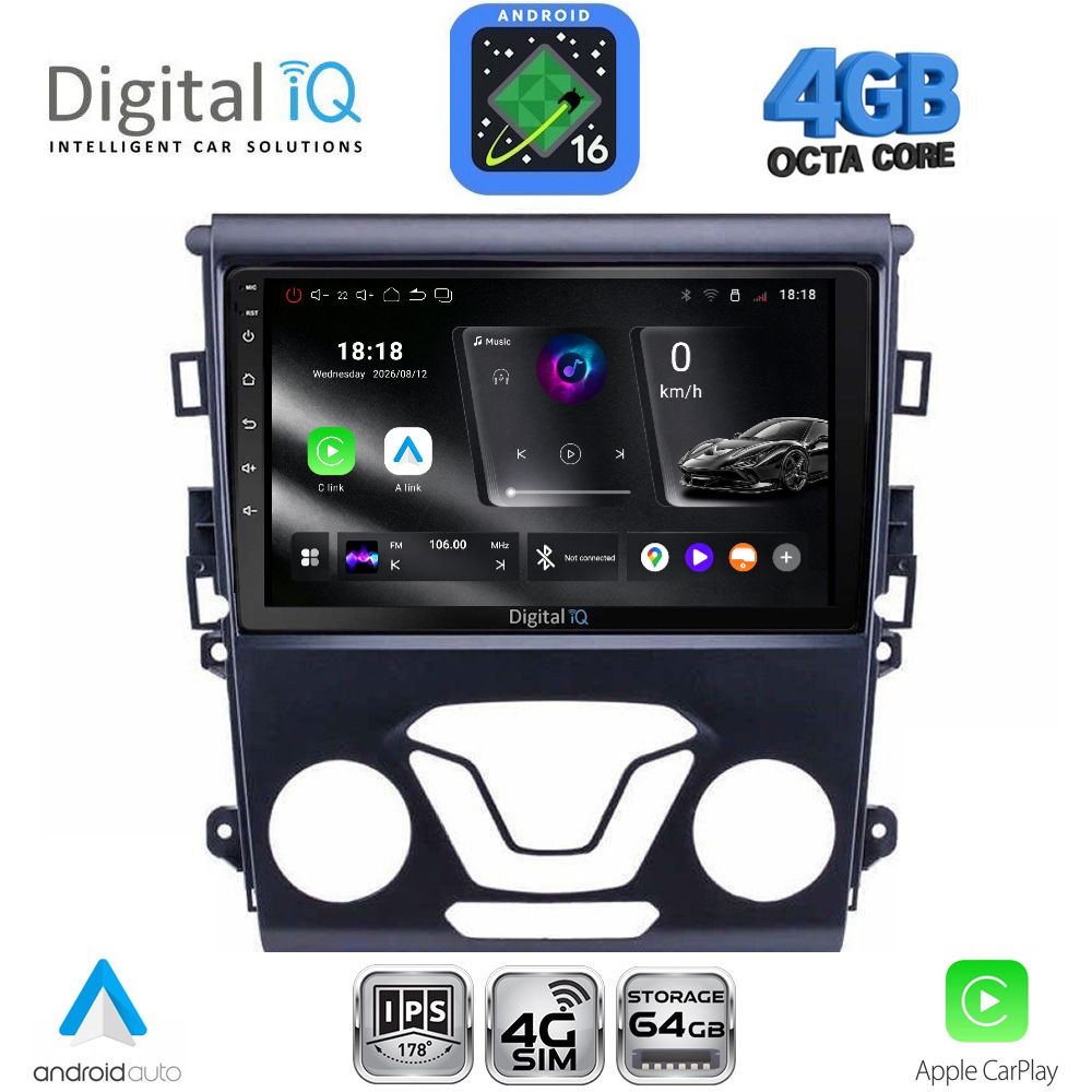 RTG6164_16 DIGITAL IQ RTG 6164_CPA A/C (9inc) MULTIMEDIA TABLET for FORD MONDEO mod. 2014-2023 - Image 1