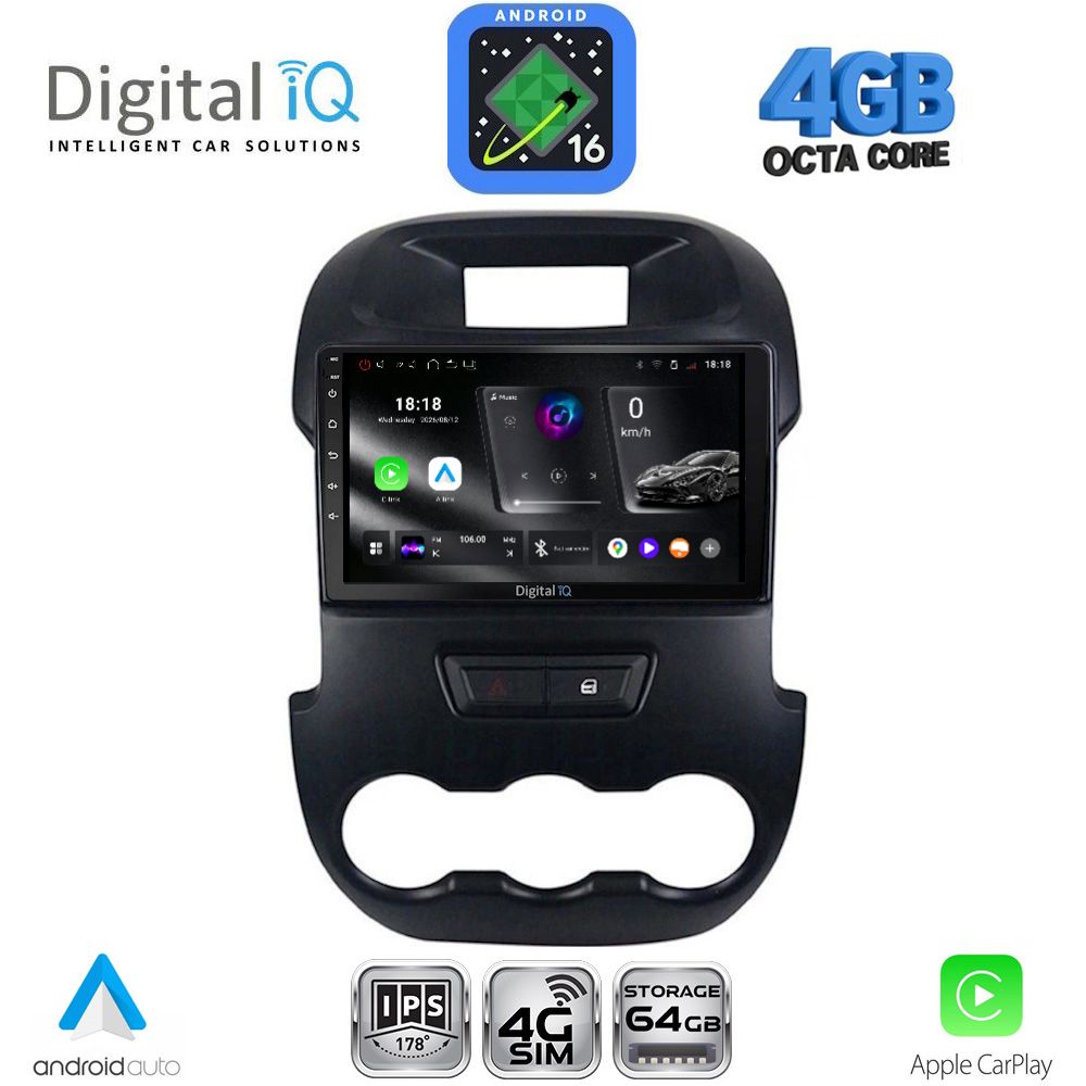 RTG6171_16 DIGITAL IQ RTG 6171_CPA (9inc) MULTIMEDIA TABLET for FORD RANGER mod. 2011-2015 - Image 1