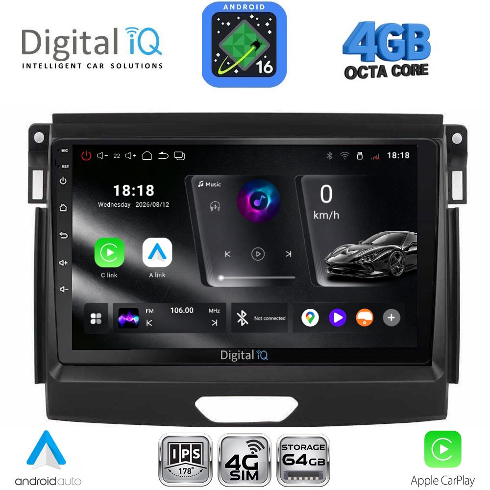 RTG6172A_16 DIGITAL IQ RTG 6172A_CPA (9inc) MULTIMEDIA TABLET for FORD RANGER mod. 2015-2018 - Image 1