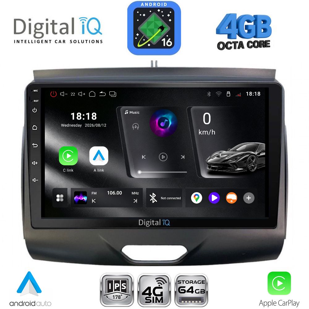 RTG6172B_16 DIGITAL IQ RTG 6172B_CPA (9inc) MULTIMEDIA TABLET for FORD RANGER mod. 2015-2018 - Image 1
