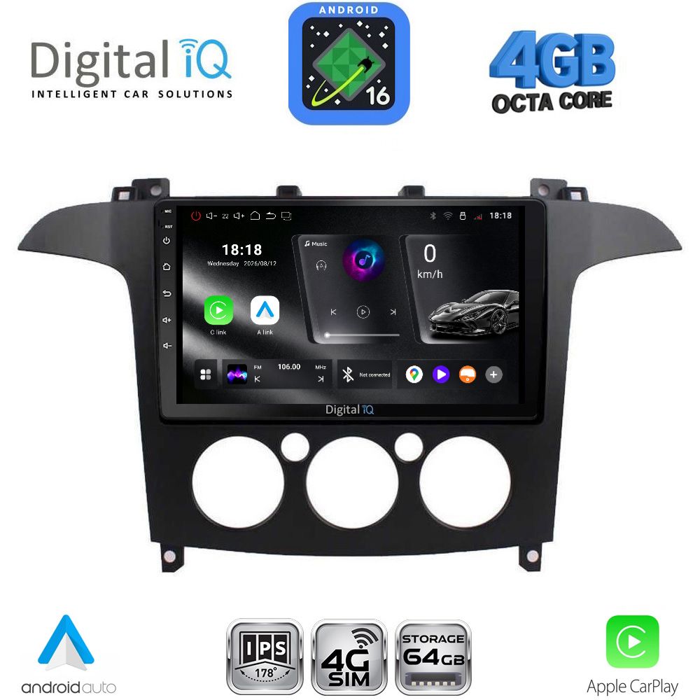 RTG6175AC_16 DIGITAL IQ RTG 6175_CPA A/C (9inc) MULTIMEDIA TABLET for FORD SMAX mod. 2006-2014 - Image 1