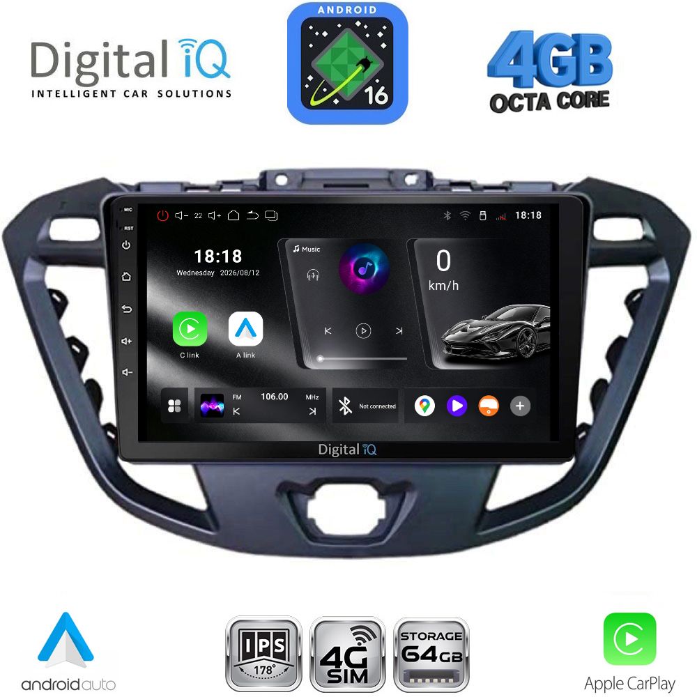 RTG6177_16 DIGITAL IQ RTG 6177_CPA (9inc) MULTIMEDIA TABLET for FORD TRANSIT CUSTOM | TOURNEO CUSTOM mod. 2013-2019 - Image 1
