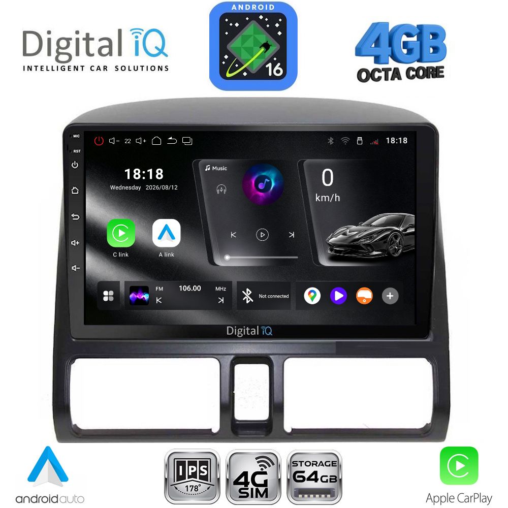 RTG6196_CL_16 DIGITAL IQ RTG 6196_CPA CLIMA (9inc) MULTIMEDIA TABLET for HONDA CRV mod. 1996-2006 - Image 1