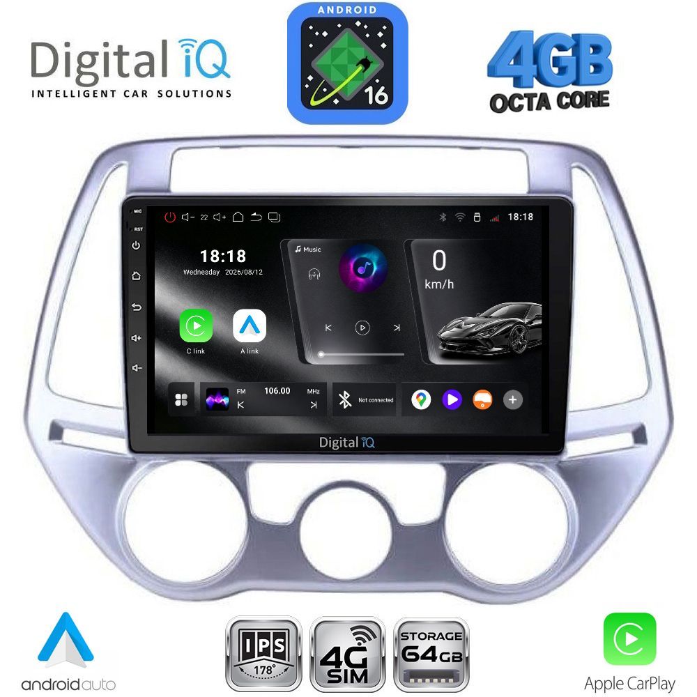 RTG6227AC_16 DIGITAL IQ RTG 6227_CPA A/C (9inc) MULTIMEDIA TABLET for HYUNDAI i20 mod. 2008-2012 - Image 1