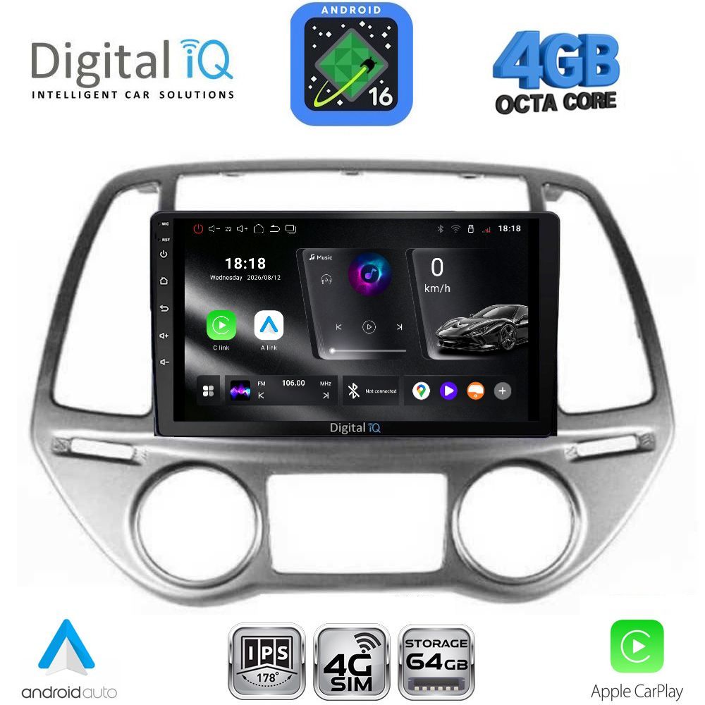 RTG6227CL_16 DIGITAL IQ RTG 6227_CPA CLIMA (9inc) MULTIMEDIA TABLET for HYUNDAI i20 mod. 2008-2012 - Image 1