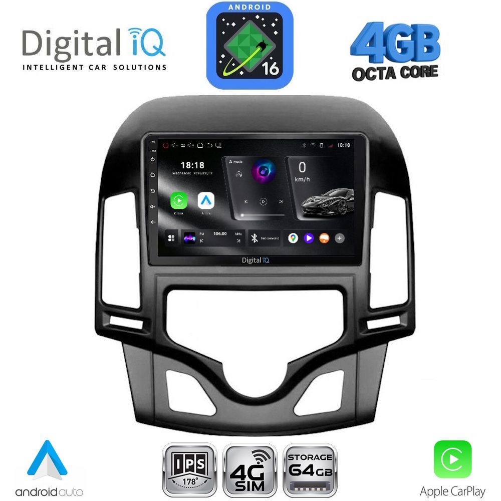 RTG6231CL_16 DIGITAL IQ RTG 6231_CPA CLIMA (9inc) MULTIMEDIA TABLET for HYUNDAI i30 mod. 2007-2012 - Image 1