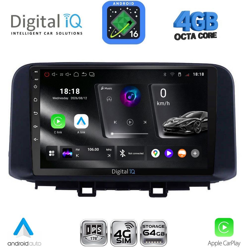 RTG6237_16 DIGITAL IQ RTG 6237_CPA (10inc) MULTIMEDIA TABLET for HYUNDAI KONA mod. 2017-2023 - Image 1